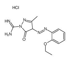 4-[(2-ethoxyphenyl)azo]-4,5-dihydro-3-methyl-5-oxo-1H-pyrazole-1-carboxamidine monohydrochloride Structure