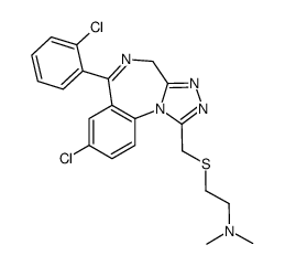 2-[[8-chloro-6-(2-chlorophenyl)-4H-[1,2,4]triazolo[4,3-a][1,4]benzodiazepin-1-yl]methylsulfanyl]-N,N-dimethylethanamine Structure