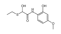 2-(ethylthio)-2-hydroxy-N-(2-hydroxy-4-methoxyphenyl)acetamide结构式