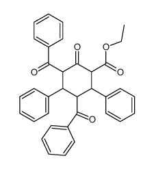 3,5-dibenzoyl-2-oxo-4,6-diphenyl-cyclohexanecarboxylic acid ethyl ester结构式