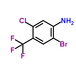 2-Bromo-5-chloro-4-(trifluoromethyl)aniline structure