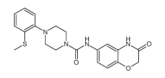 1-Piperazinecarboxamide, N-(3,4-dihydro-3-oxo-2H-1,4-benzoxazin-6-yl)-4-[2-(methylthio)phenyl]结构式