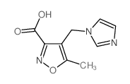 4-(1H-Imidazol-1-ylmethyl)-5-methylisoxazole-3-carboxylic acid structure