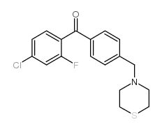 4-CHLORO-2-FLUORO-4'-THIOMORPHOLINOMETHYL BENZOPHENONE picture