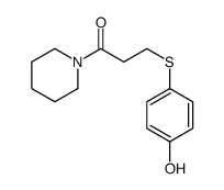 3-(4-hydroxyphenyl)sulfanyl-1-piperidin-1-ylpropan-1-one Structure