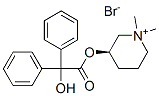 Piperidinium, 3-[(hydroxydiphenylacetyl)oxy]-1,1-dimethyl-, bromide, (S)-结构式