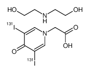 2-[3,5-bis(iodanyl)-4-oxopyridin-1-yl]acetic acid,2-(2-hydroxyethylamino)ethanol Structure