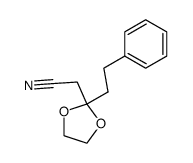 2-(2-phenethyl-1,3-dioxolan-2-yl)acetonitrile Structure