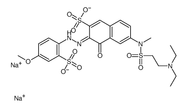 6-[[[2-(diethylamino)ethyl]sulphonyl]methylamino]-4-hydroxy-3-[(4-methoxy-2-sulphophenyl)azo]naphthalene-2-sulphonic acid, sodium salt结构式