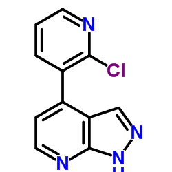 4-(2-Chloro-3-pyridinyl)-1H-pyrazolo[3,4-b]pyridine结构式