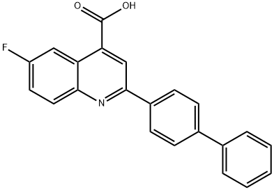 2-Biphenyl-4-yl-6-fluoro-4-carboxyquinoline Structure