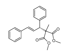 (R,E)-dimethyl 2-(1,3-diphenylallyl)-2-methylmalonate结构式