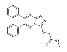 (6,7-diphenyl-[1,2,4]triazolo[4,3-b][1,2,4]triazin-3-ylsulfanyl)-acetic acid methyl ester Structure