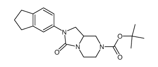 Tert-butyl 2-(2,3-dihydro-1H-inden-5-yl)-3-oxohexahydroimidazo[1,5-a]pyrazine-7(1H)-carboxylate结构式