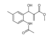 methyl 3-(2-acetamido-5-methylphenyl)-3-hydroxy-2-methylenepropanoate结构式