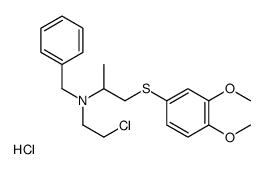 N-(2-氯乙基)-N-[2-(3,4-二甲氧基苯硫基)-1-甲基乙基]苯甲胺盐酸盐结构式