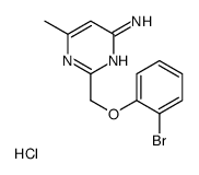 2-[(2-bromophenoxy)methyl]-6-methyl-pyrimidin-4-amine hydrochloride结构式