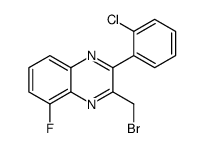 3-(bromomethyl)-2-(2-chlorophenyl)-5-fluoroquinoxaline Structure