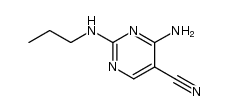 4-amino-2-propylamino-pyrimidine-5-carbonitrile结构式