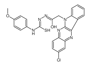 1-[[2-(2-chloroindolo[2,3-b]quinoxalin-6-yl)acetyl]amino]-3-(4-methoxyphenyl)thiourea结构式