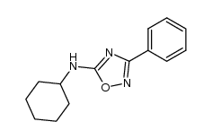 N-cyclohexyl-3-phenyl-1,2,4-oxadiazol-5-amine结构式