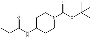 tert-Butyl 4-propionamidopiperidine-1-carboxylate结构式