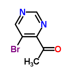 4-乙酰基-5-溴嘧啶结构式