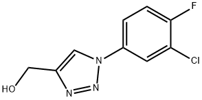 [1-(3-chloro-4-fluorophenyl)-1H-1,2,3-triazol-4-yl]methanol结构式