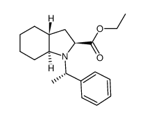 (2S,3aR,7aS)-ethyl 1-((S)-1-phenylethyl)octahydro-1H-indole-2-carboxylate结构式