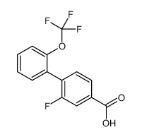 3-fluoro-4-[2-(trifluoromethoxy)phenyl]benzoic acid结构式