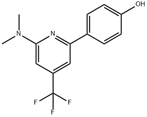 4-(6-Dimethylamino-4-trifluoromethyl-pyridin-2-yl) -phenol结构式
