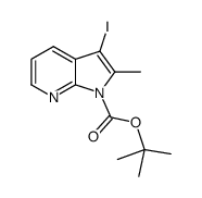 tert-butyl 3-iodo-2-methyl-1H-pyrrolo[2,3-b]pyridine-1-carboxylate Structure