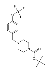 N-tert-butyloxycarbonyl-N'-(4-trifluoromethoxy)benzylpiperazine Structure