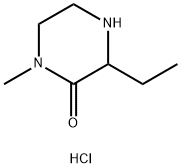 3-ethyl-1-methyl-2-piperazinone hydrochloride Structure