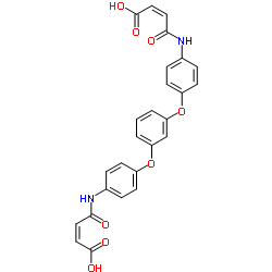 4,4'-[1,3-亚苯基双(氧基-4,1-亚苯基亚氨基)]双[4-氧-2-丁烯酸结构式