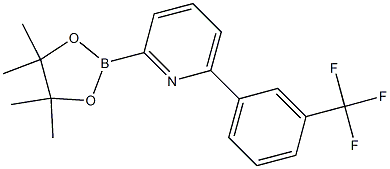 2-(4,4,5,5-tetramethyl-1,3,2-dioxaborolan-2-yl)-6-(3-(trifluoromethyl)phenyl)pyridine结构式