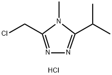 3-(chloromethyl)-4-methyl-5-propan-2-yl-1,2,4-triazole hydrochloride结构式