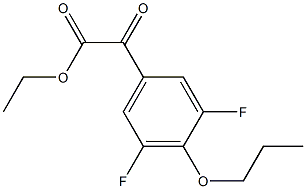 Ethyl 3,5-difluoro-4-n-propoxybenzoylformate结构式