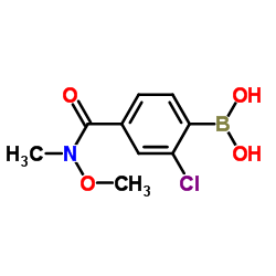 4-(N,O-Dimethylhydroxylaminocarbonyl)-2-chlorophenylboronic acid structure