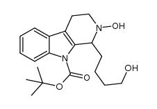 tert-butyl 2-hydroxy-1-(4-hydroxybutyl)-3,4-dihydro-1H-pyrido[3,4-b]indole-9(2H)-carboxylate Structure