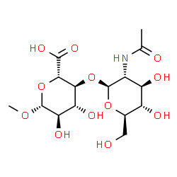 methyl-2-acetamido-2-deoxyglucopyranosyl-1-4-glucopyranosiduronic acid结构式