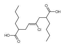 2,7-dibutyl-4-chlorooct-4-enedioic acid结构式