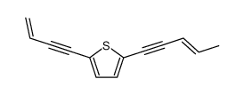 2-(3-Buten-1-ynyl)-5-[(E)-3-penten-1-ynyl]thiophene结构式