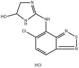 2-[(5-chloro-2,1,3-benzothiadiazol-4-yl)amino]-4,5-dihydro-1H-imidazol-5-ol:hydrochloride Structure
