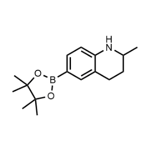 2-Methyl-6-(4,4,5,5-tetramethyl-1,3,2-dioxaborolan-2-yl)-1,2,3,4-tetrahydroquinoline Structure