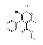 5-bromo-2-methyl-6-oxo-4-phenyl-6H-pyran-3-carboxylic acid ethyl ester Structure