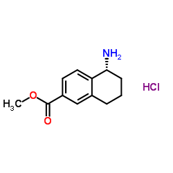 Methyl (5R)-5-amino-5,6,7,8-tetrahydro-2-naphthalenecarboxylate hydrochloride (1:1)图片