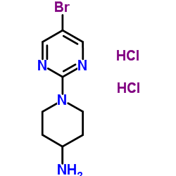 1-(5-Bromo-2-pyrimidinyl)-4-piperidinamine dihydrochloride Structure