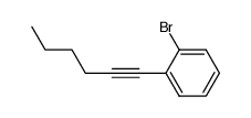 1-bromo-2-(1-hexynyl)benzene Structure