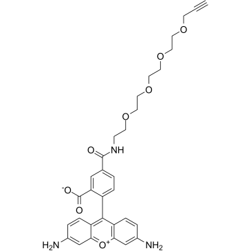 Carboxyrhodamine 110-PEG4-alkyne结构式